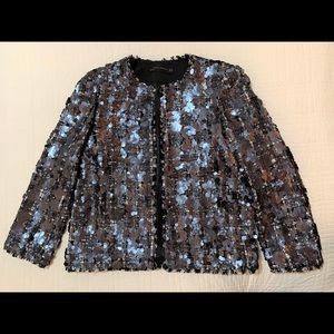 Zara Sequin Tweed Jacket XS